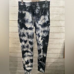 Lululemon Athletica Gray Tie-Dye Warm Down Joggers
